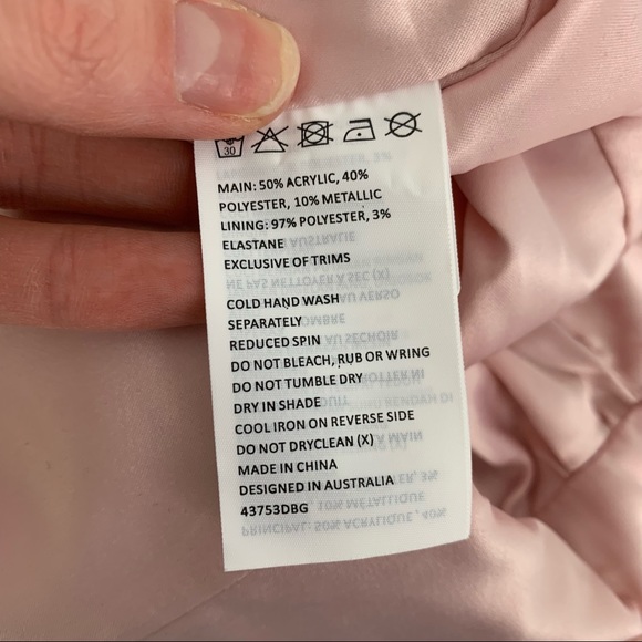 NWT Bardot Junior Blush Pink Gold Semi Formal Dress, Girl’s Size Large - Picture 6 of 10